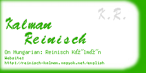 kalman reinisch business card